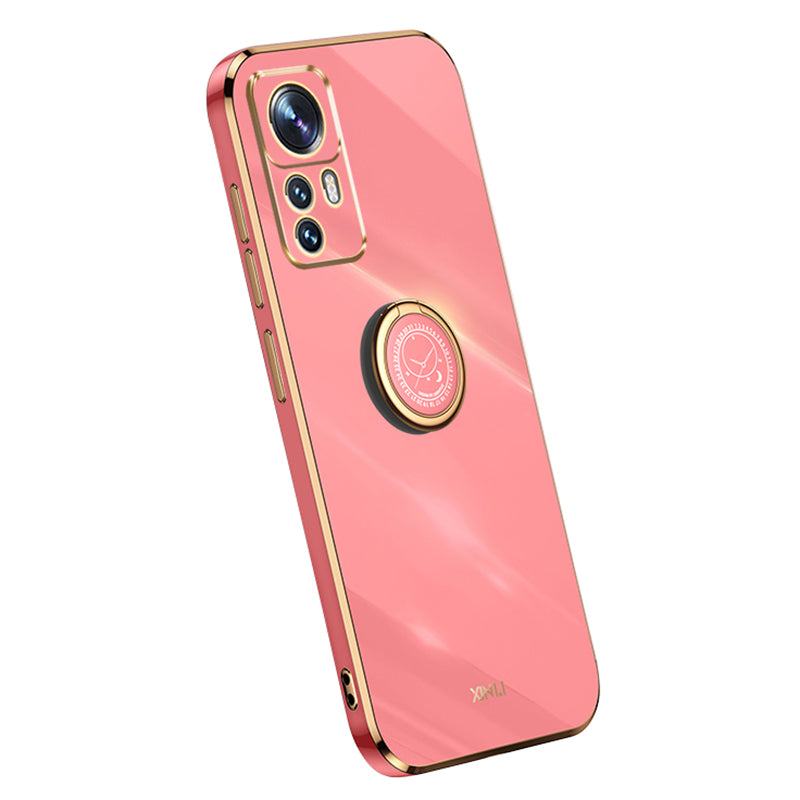 XINLI For Xiaomi 12T Pro 5G Electroplating Mobile Phone Cover Ring Holder Kickstand TPU Phone Case XINLI For Xiaomi 12T Pro 5G Electroplating Mobile Phone Cover Ring Holder Kickstand TPU Phone Case